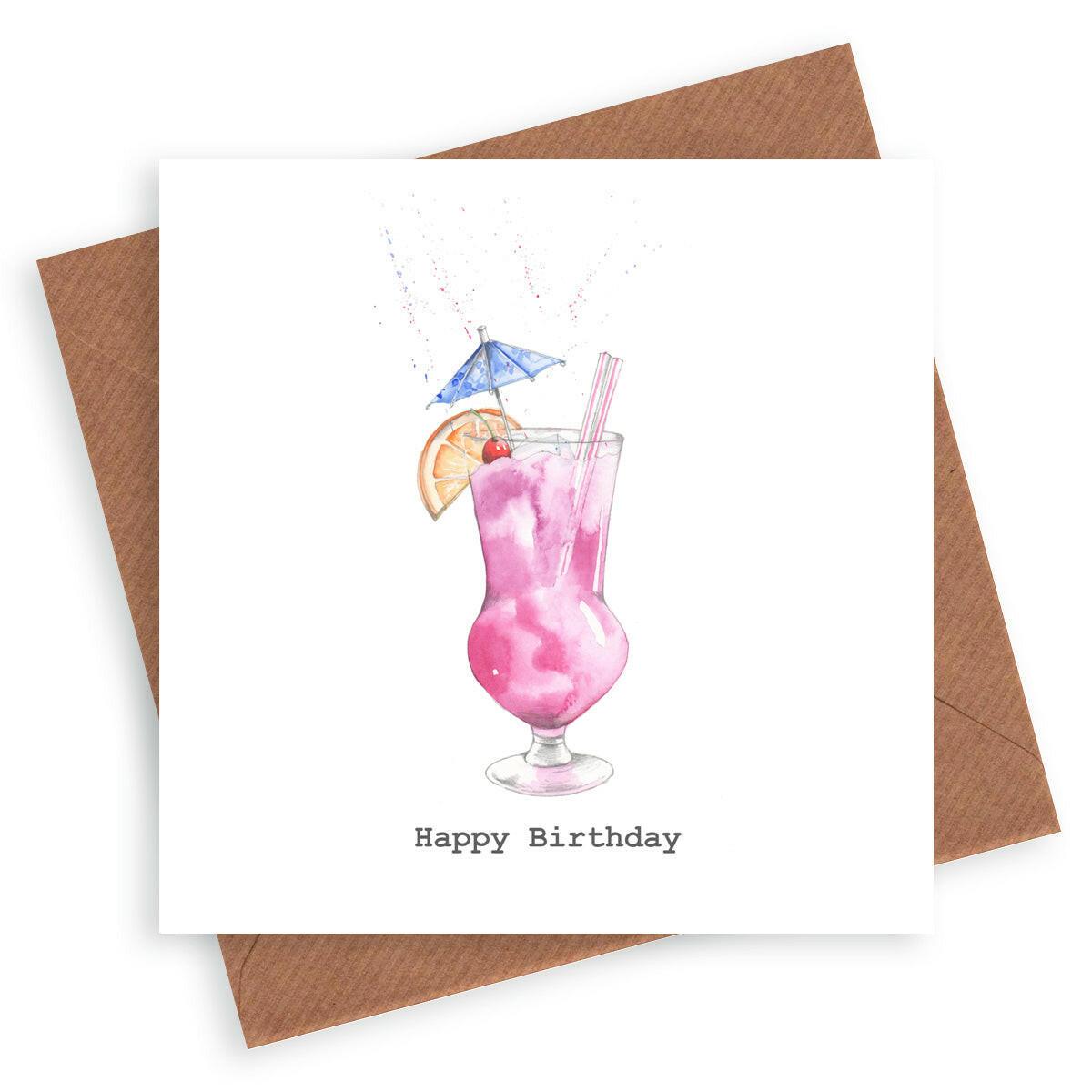 Happy Birthday Cocktail Card - Crumble and Core