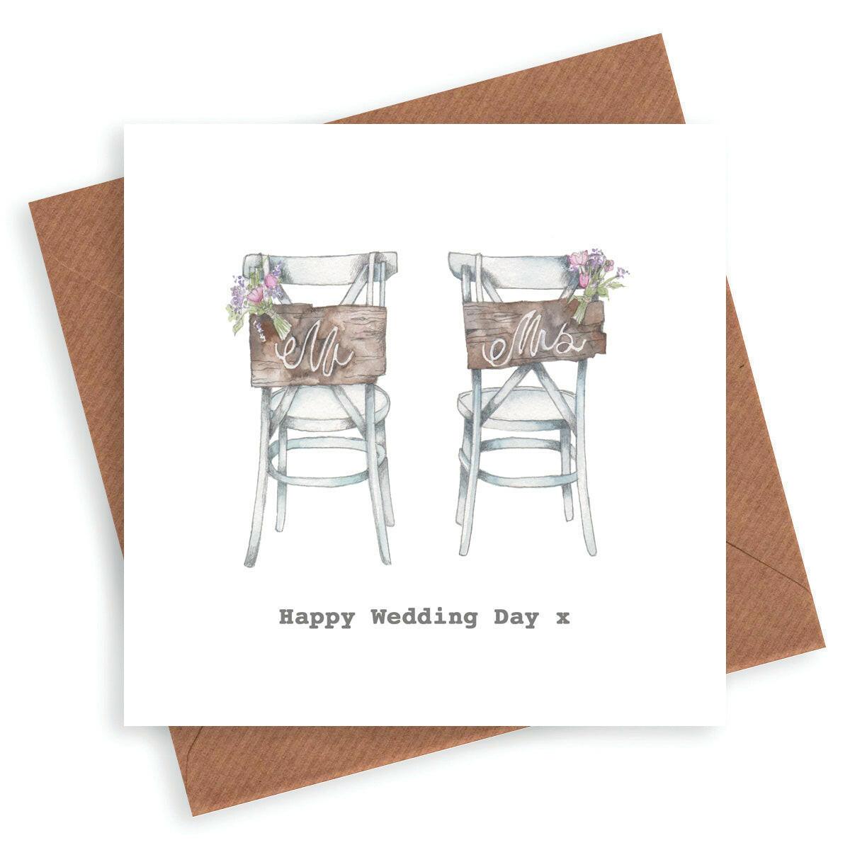 Wedding Chairs Card - Crumble and Core