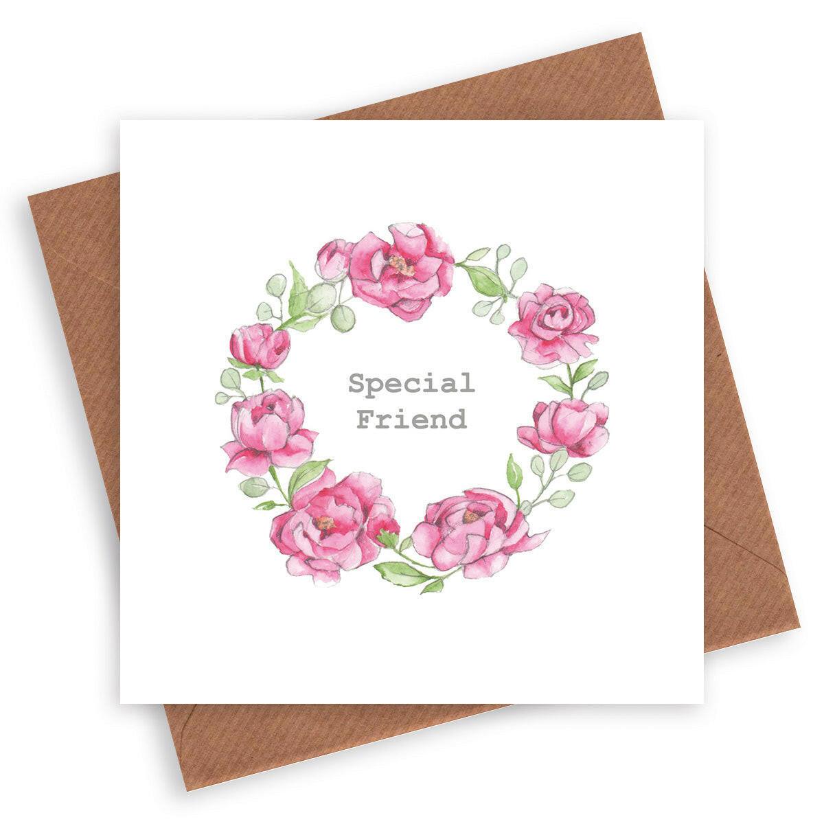 Special Friend Floral Wreath - Crumble and Core