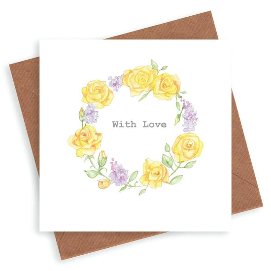 With Love Floral Rose Wreath - Crumble and Core