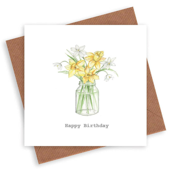 Daffodils Birthday Greeting Card - Crumble and Core