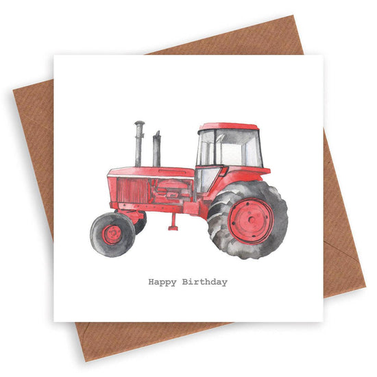 Tractor Birthday Card - Crumble and Core