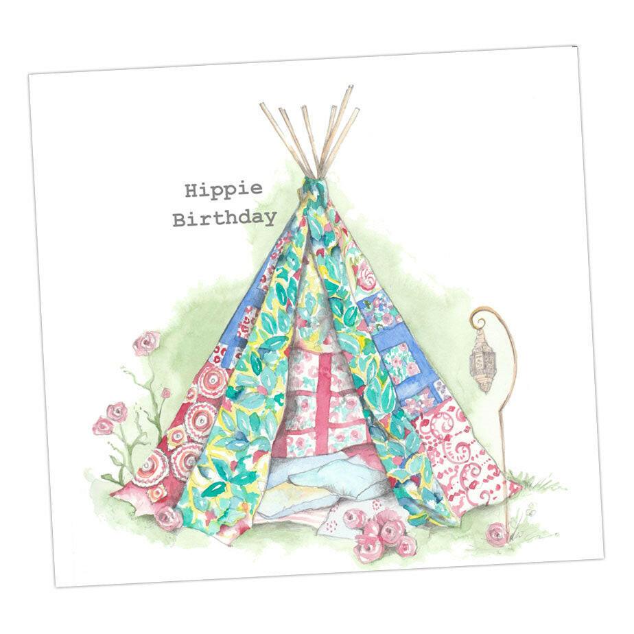 Bell Tent Hippie Birthday Card - Crumble and Core