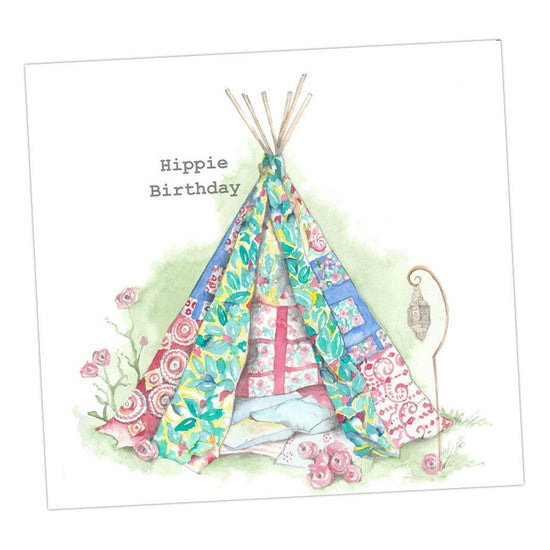 Bell Tent Hippie Birthday Card - Crumble and Core