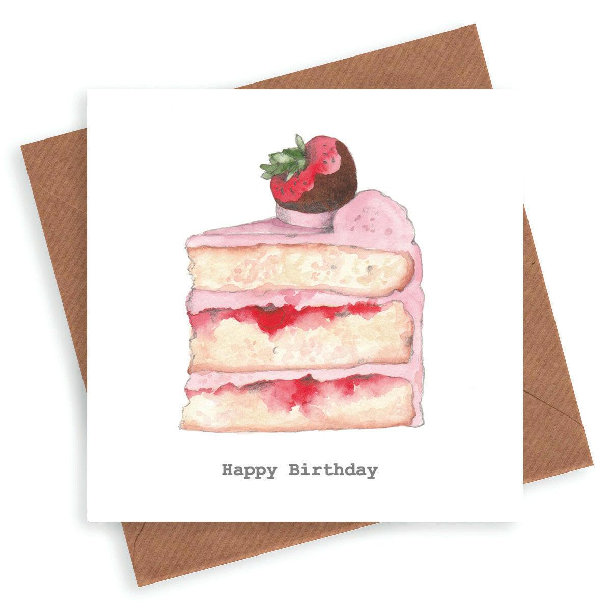 Slice of Cake Birthday Card - Crumble and Core