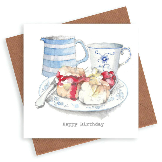 Cream Tea Birthday Card - Crumble and Core