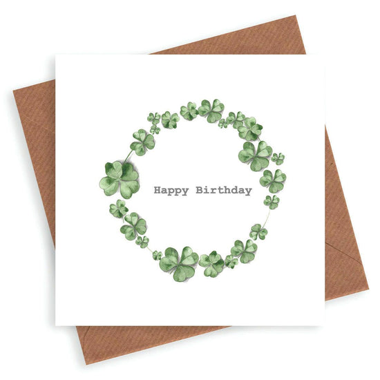 Shamrock Birthday Card - Crumble and Core