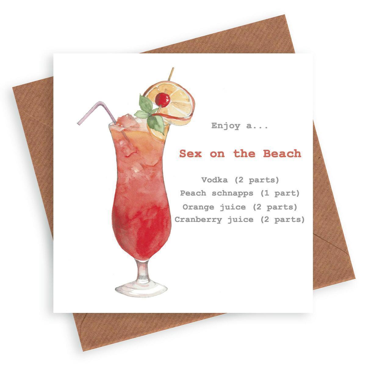 Sex on the Beach Card - Crumble and Core
