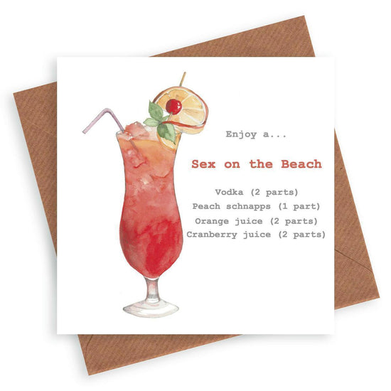 Sex on the Beach Card - Crumble and Core