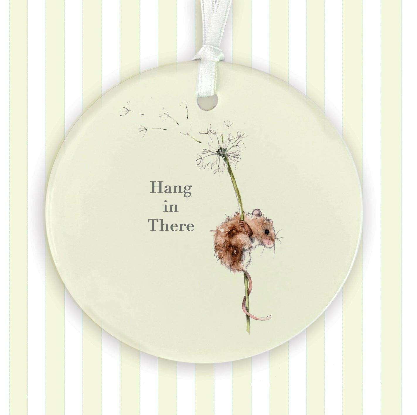Hanging Ceramic Decoration - Good Luck or Encouragement Gifts Keepsake Decoration - Thoughtful Gift Ideas - Crumble and Core
