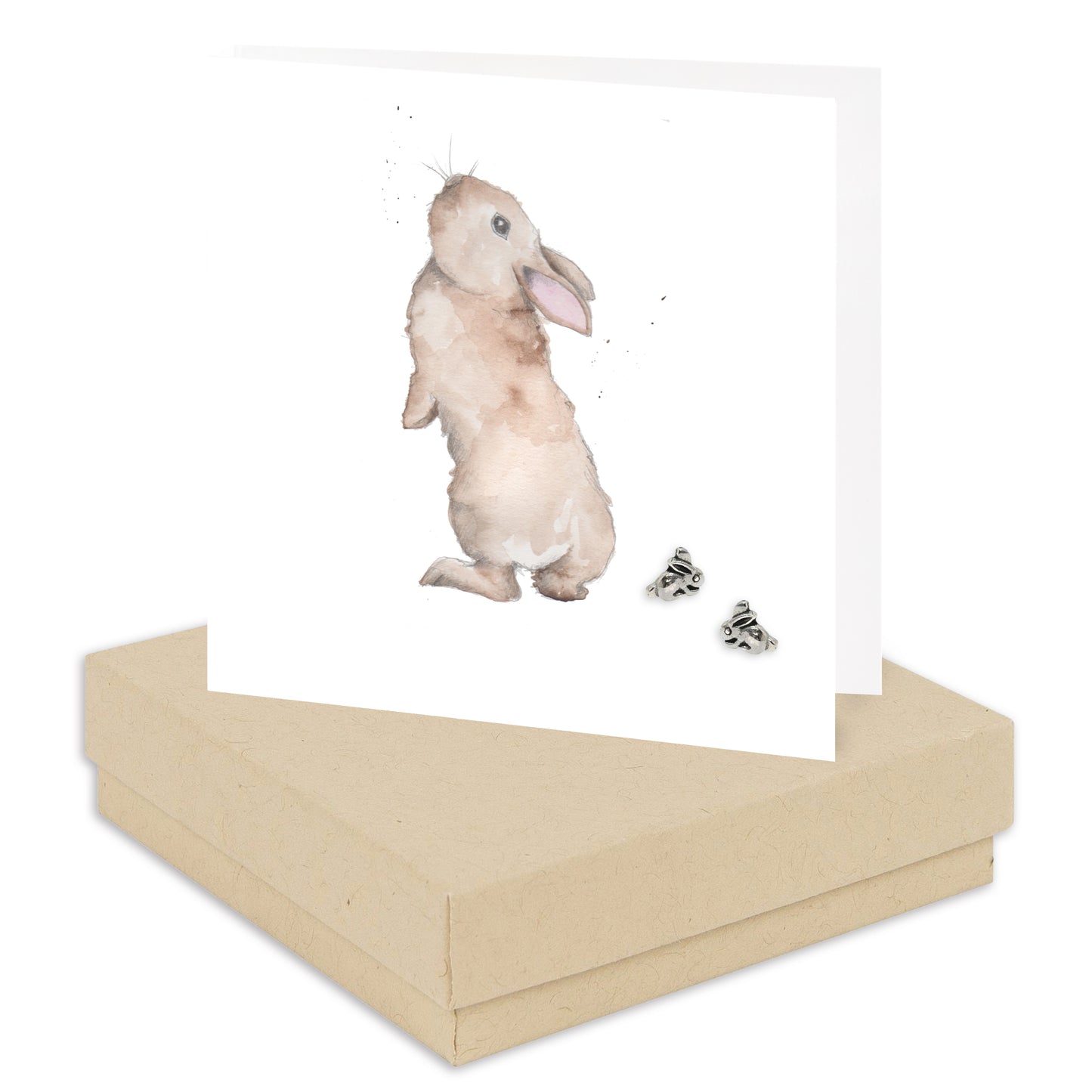 Sterling Silver Stud Earring - Bunny Stud Earrings - Gift Boxed for Rabbit & Bunny Lovers