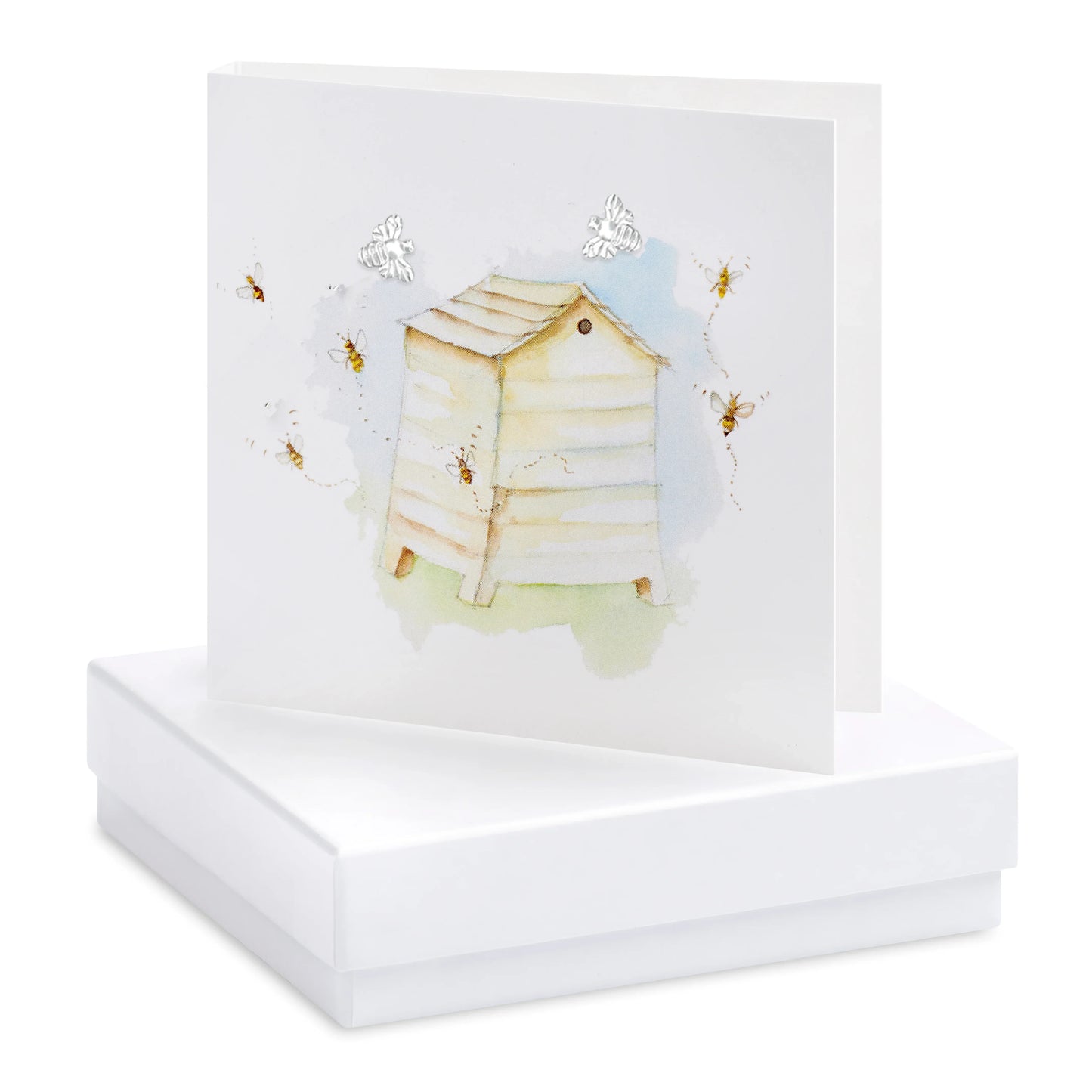 Sterling Silver Bee Stud Earrings - Handcrafted Gift Boxed for Her - Crumble and Core