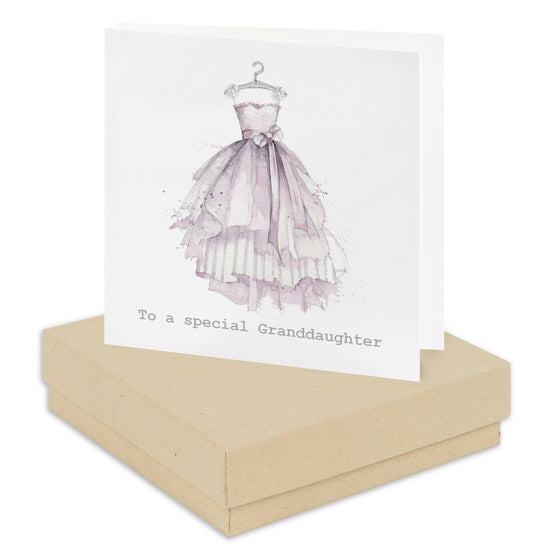 Sterling Silver Crystal Earrings Gift Card for Granddaughter - Ideal for Special Occasions - Crumble and Core