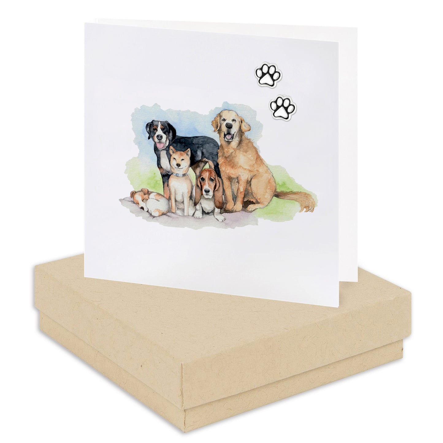 Tarjeta de pendiente de perros