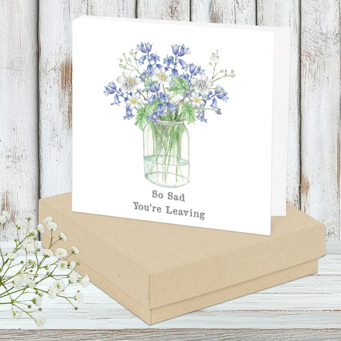 Sterling Silver Stud Earrings with Good Luck Card - Thoughtful Leaving Gift - Crumble and Core