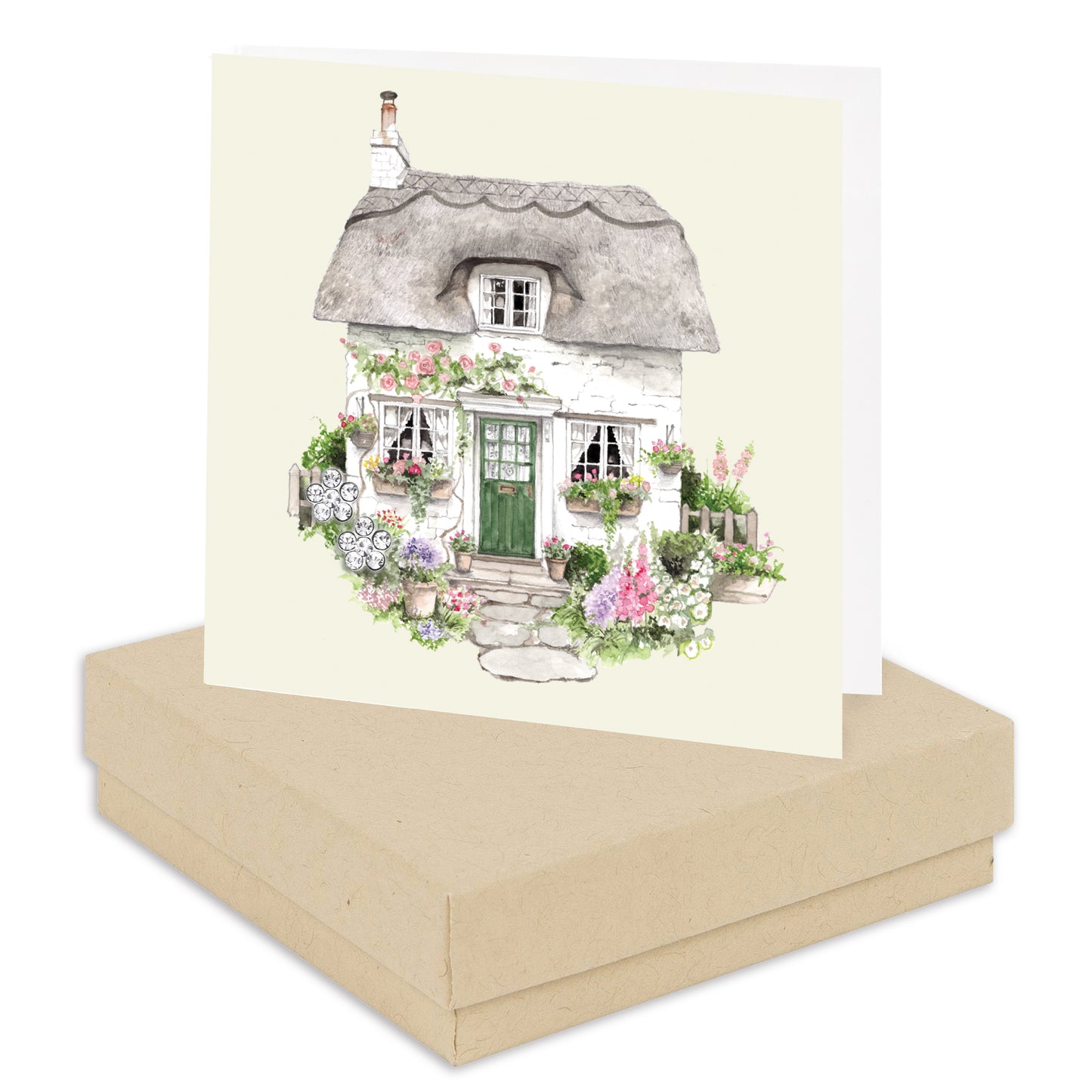 Country Cottage Sterling Silver Flower Earrings Gift Card