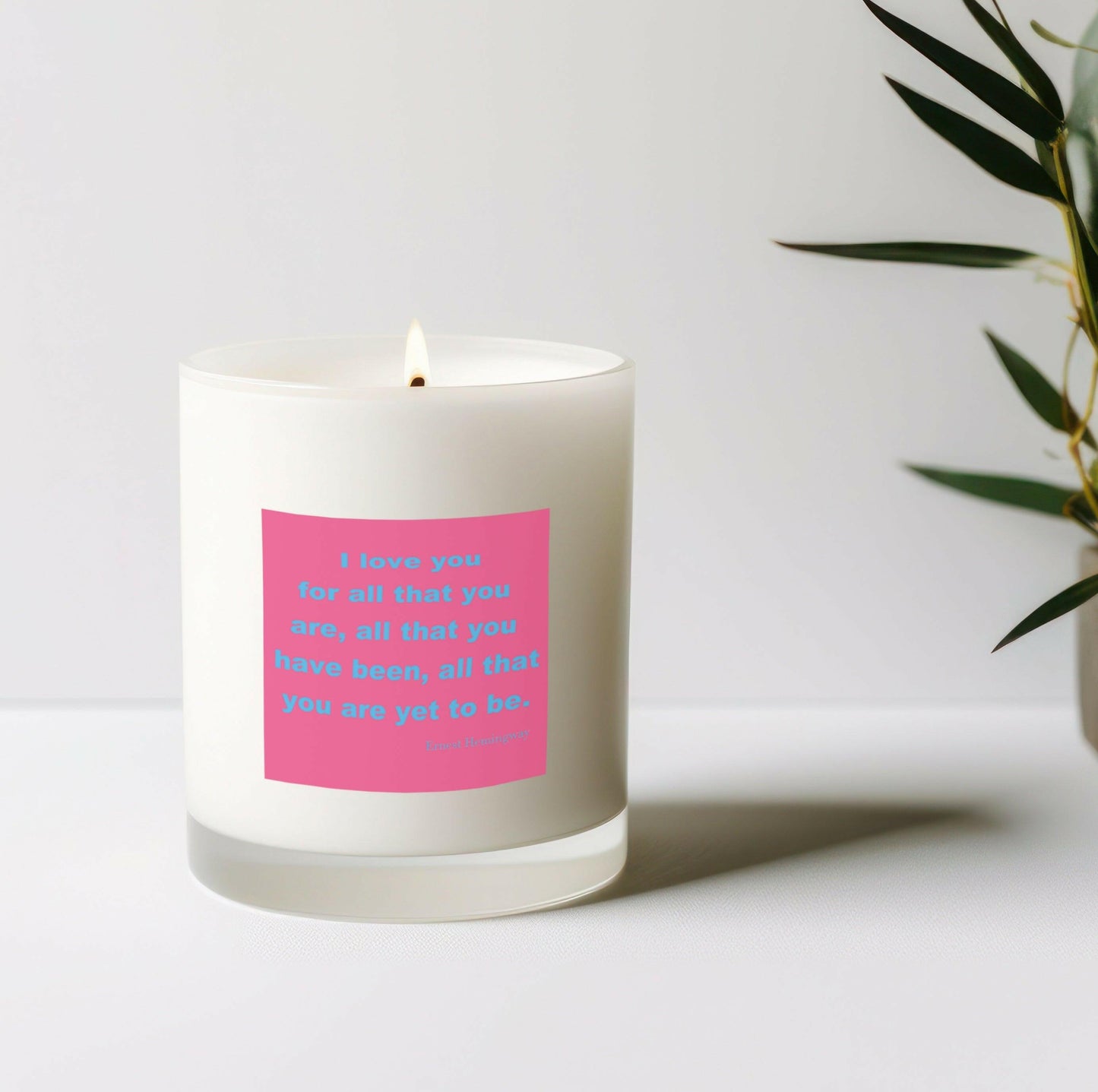 Scented Aromatherapy Candle - I Love You Gift - Candle with Organza Bag - Perfect Gift for Your Loved One - Vegan Candle - Crumble and Core