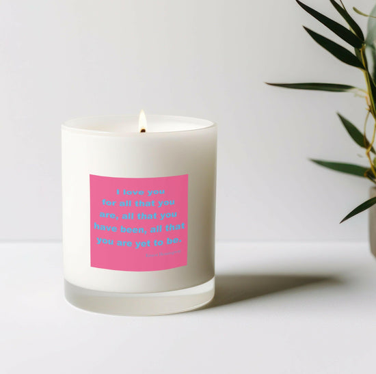 Scented Aromatherapy Candle - I Love You Gift - Candle with Organza Bag - Perfect Gift for Your Loved One - Vegan Candle - Crumble and Core