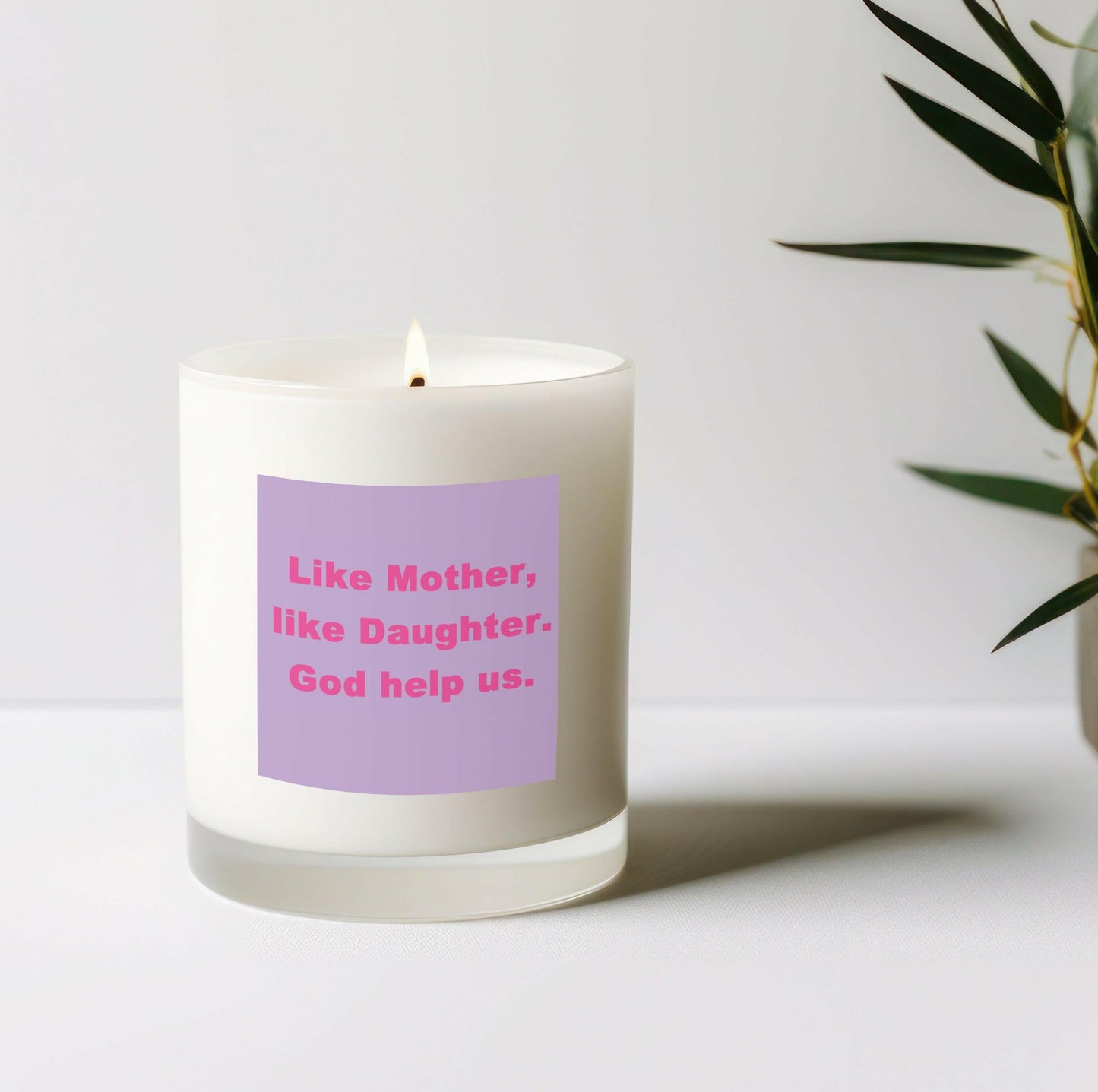 Scented Candle in Organza Bag - Funny Gift for Mother and Daughter - Vegan Candle - Crumble and Core
