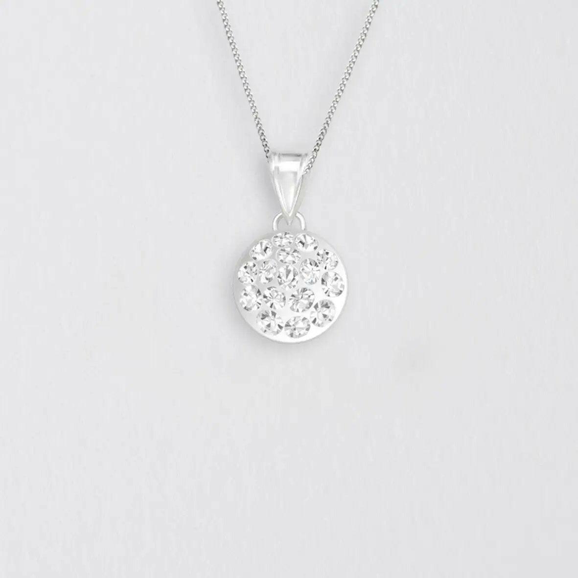 Sparkle this Christmas with our Sterling Silver CZ Pendant Necklace - Gift Set includes Box and Fairy Card - Crumble and Core