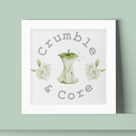 Hand Finished Ceramic Framed Tile Print - Blue Teddy & Balloon Design - Nursery Decor - Newborn Gifts - Crumble and Core