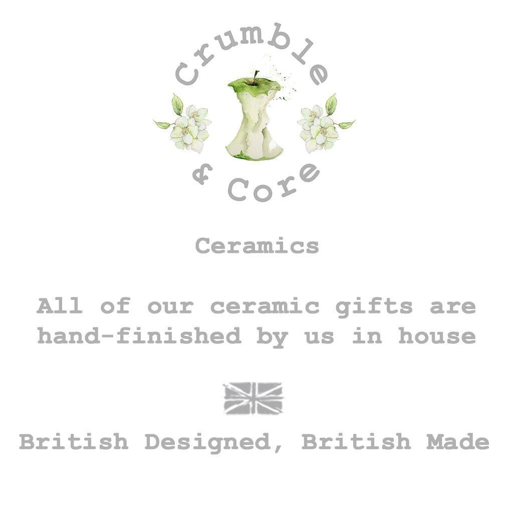 Hand Finished Ceramic Framed Tile Print - Bluebell Design - Home Decor - Gifts for Her - Crumble and Core