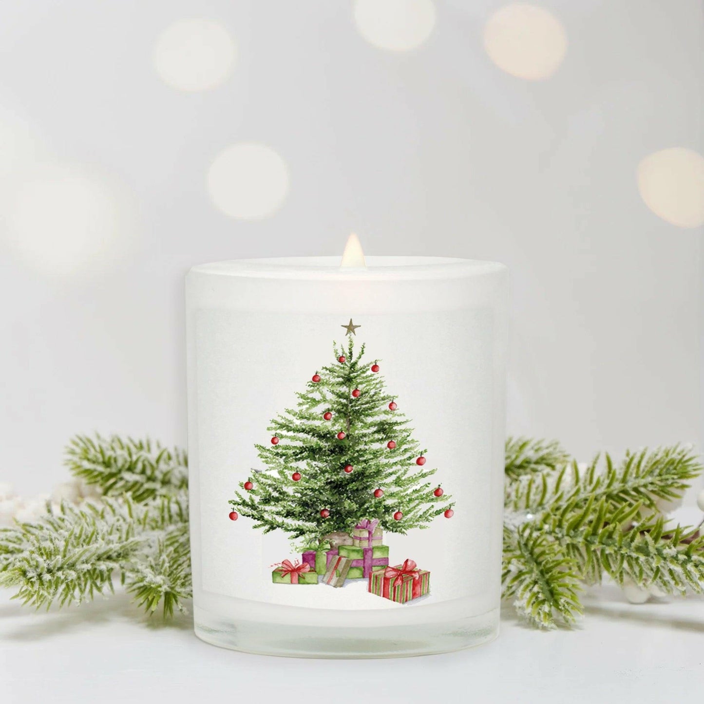 Christmas Tree Candle Festive Card - Perfect Holiday Gift - Crumble and Core
