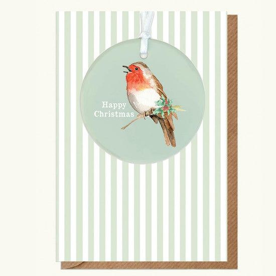 Unique Watercolour Christmas Card | Hanging Decoration | Christmas Keepsake | Festive Gift - Crumble and Core
