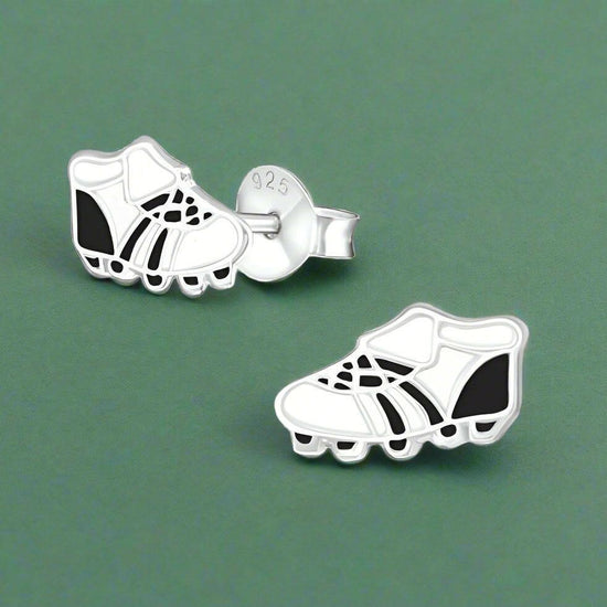 Football Silver Stud Earrings - Stylish Jewellery for Football Fans - Crumble and Core