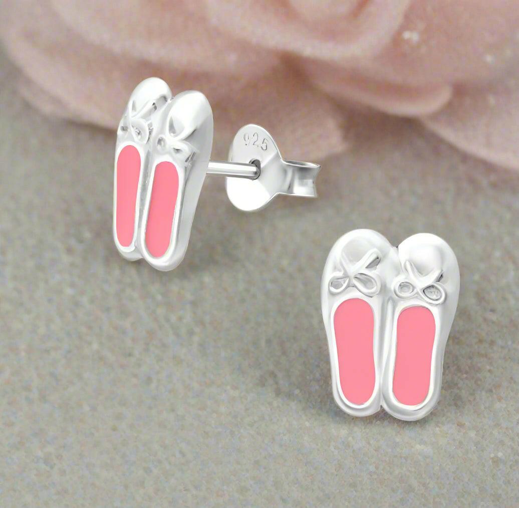 Stylish Sterling Silver Ballet Stud Earrings - Perfect Jewellery Gift for Dancers - Crumble and Core