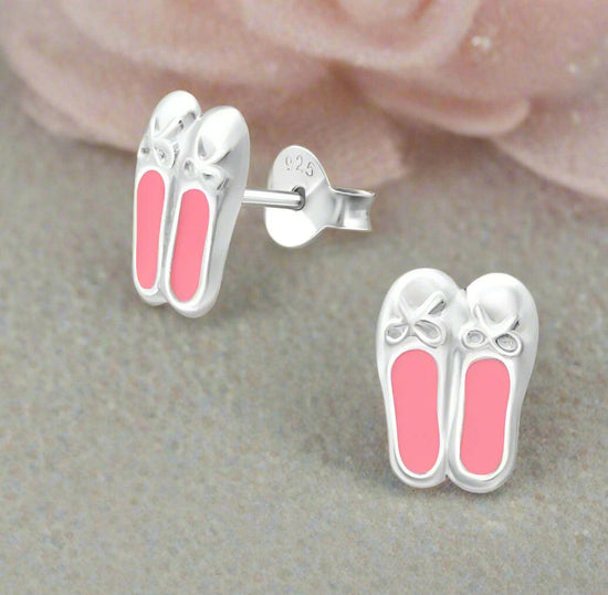 Stylish Sterling Silver Ballet Stud Earrings - Perfect Jewellery Gift for Dancers - Crumble and Core