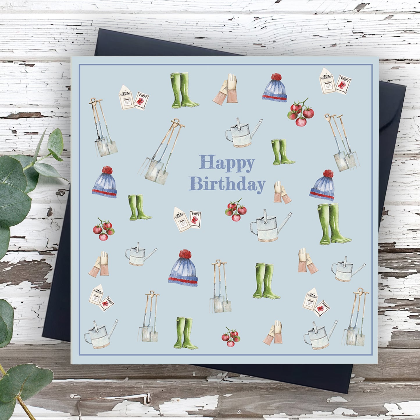 Multi Garden – Luxury Birthday Greeting Card with Kraft Envelope Included