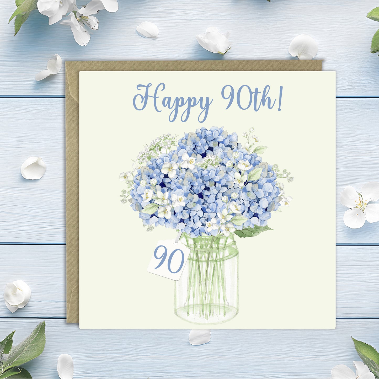 100th Birthday Card – Recycled 100th Floral Greeting Card
