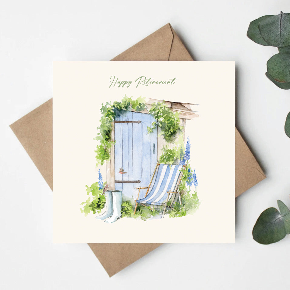 Deckchair – Luxury Retirement Greeting Card with Kraft Envelope Included
