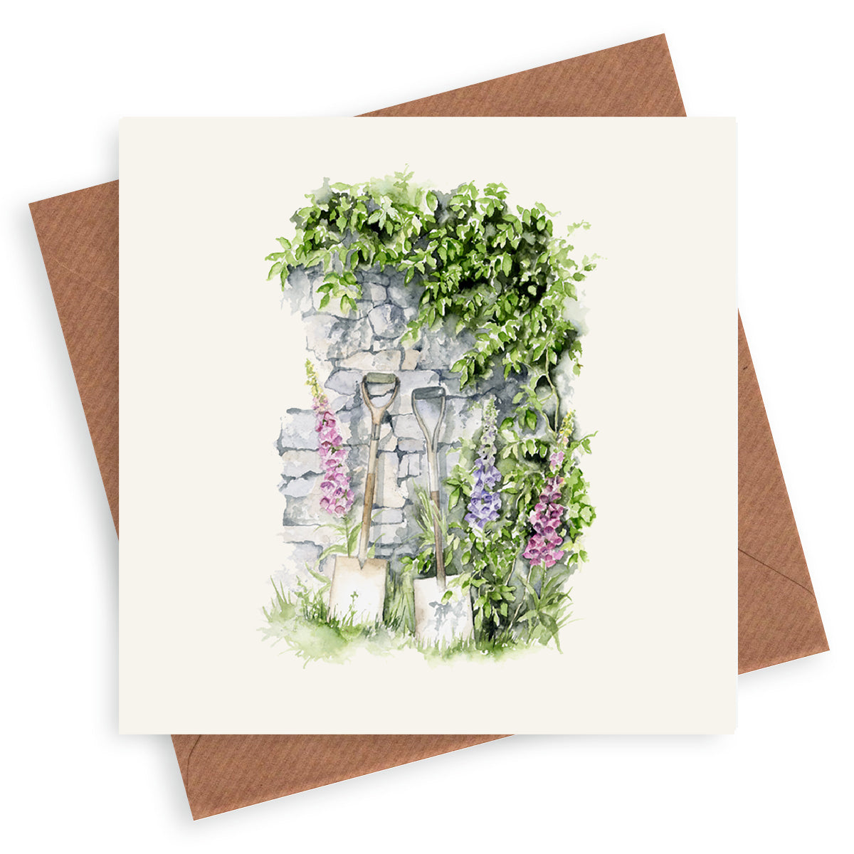 Walled Garden – Luxury Blank Greeting Card with Kraft Envelope Included