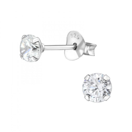 Sterling Silver Crystal Stud Earrings Gift Boxed Encouragement Card - Crumble and Core