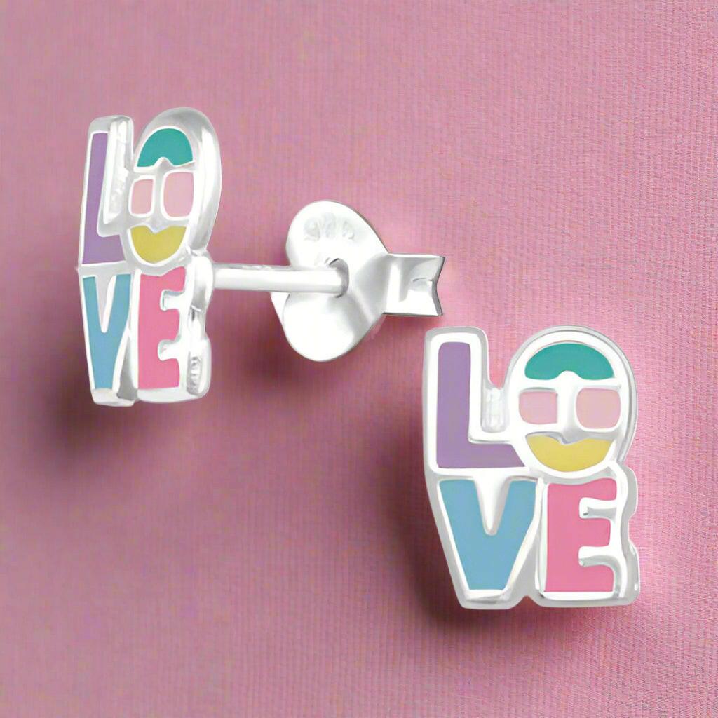 Silver Stud Earrings - Simple Love Letters for Every Occasion - Crumble and Core