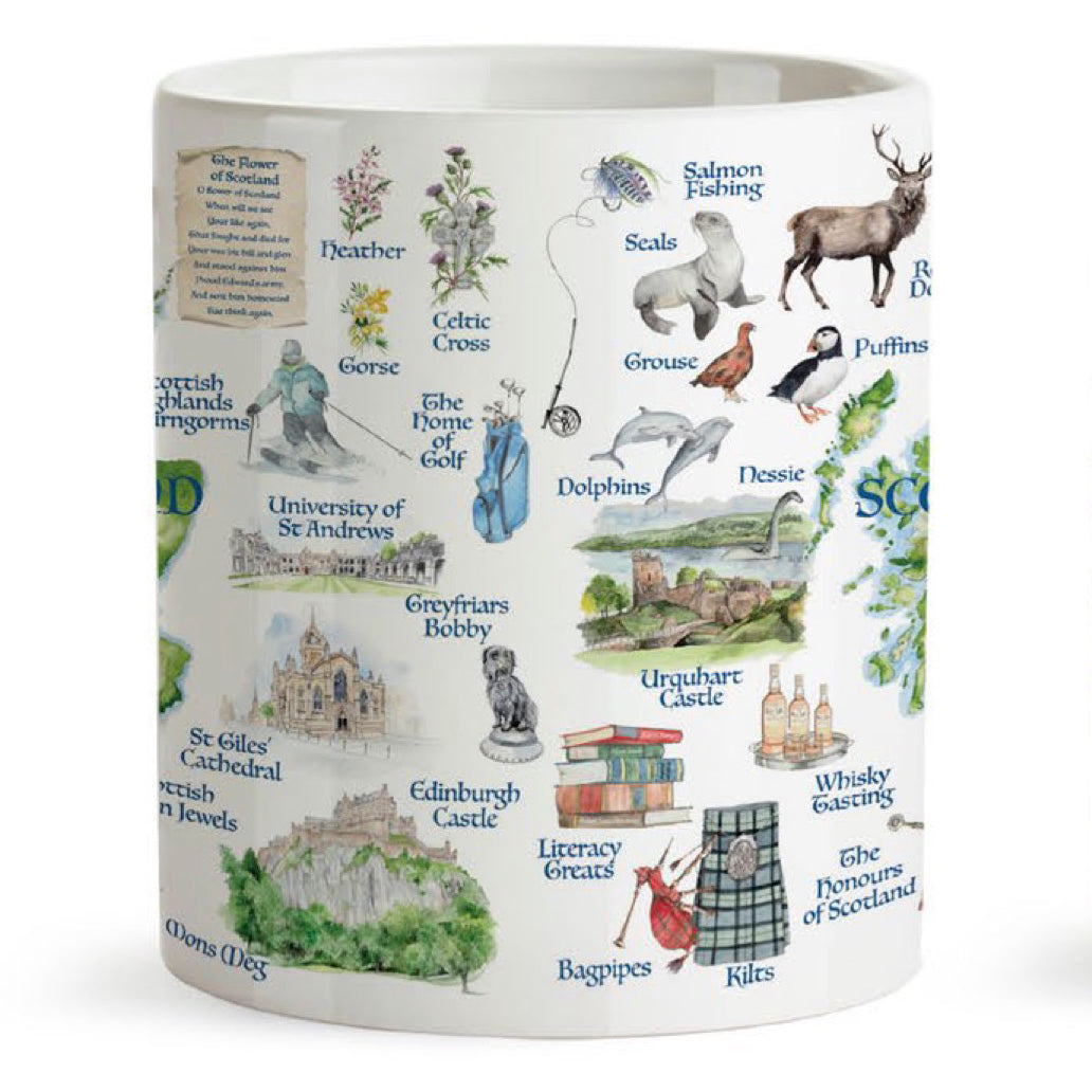 Ceramic Mug – Scotland Map - Themed Mug - Scottish Gift