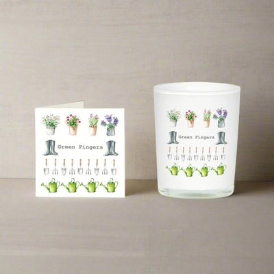 Green Fingers Boxed Candle Card - Perfect Gift for Garden Lovers - Crumble and Core