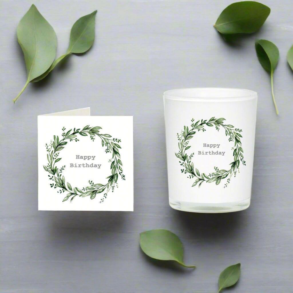 Eucalyptus Birthday Candle Card in Box - Perfect Birthday Gift - Crumble and Core