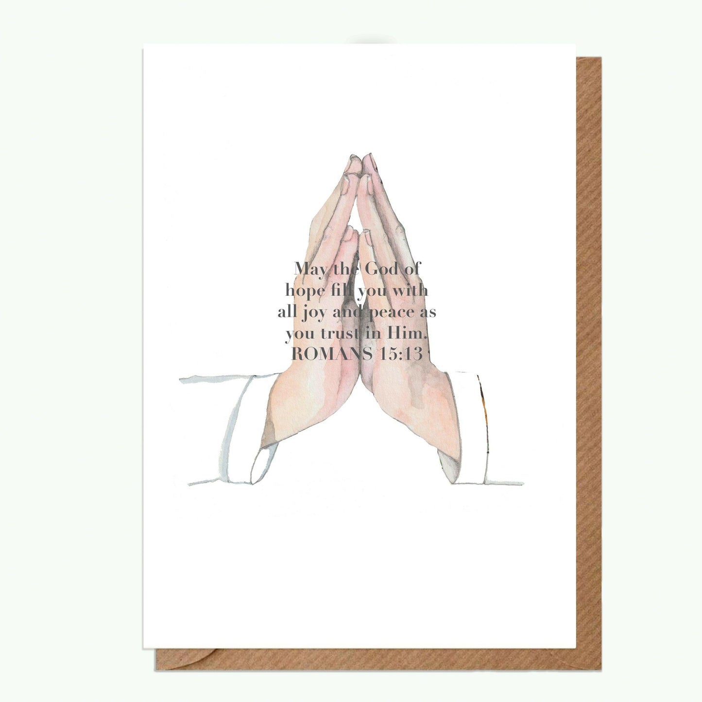 Religious Greeting Card - Prayer Design Perfect for Religious Occasions - Crumble and Core