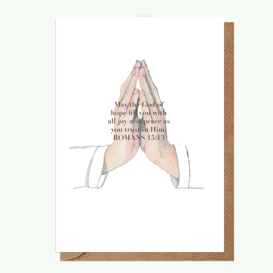 Religious Greeting Card - Prayer Design Perfect for Religious Occasions - Crumble and Core