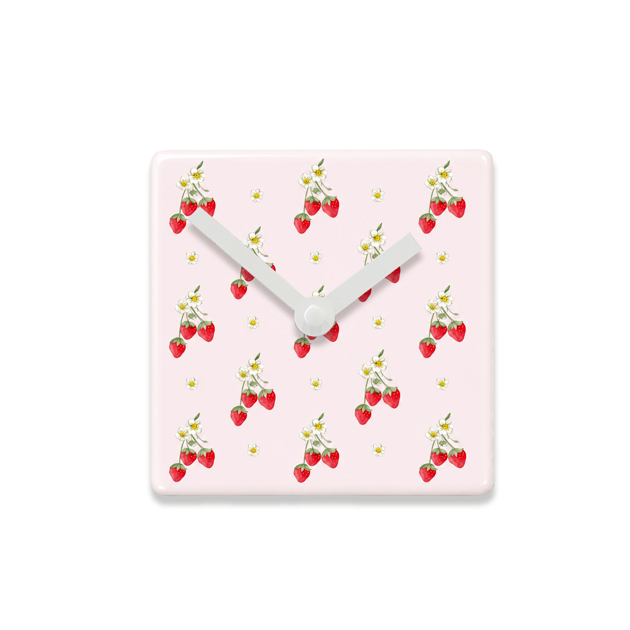 Strawberry Ceramic Clock - Battery Operated Wall Clock