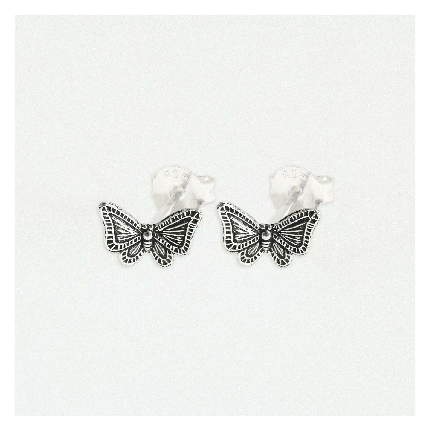 Butterfly Silver Stud Earrings - Beautiful Jewellery for Any Occasion - Crumble and Core