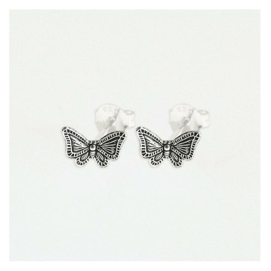 Butterfly Silver Stud Earrings - Beautiful Jewellery for Any Occasion - Crumble and Core