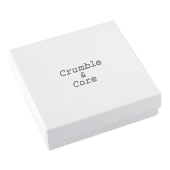 Sterling Silver Rainbow Crystal Stud Earrings on a card - Gift Box Included - Crumble and Core