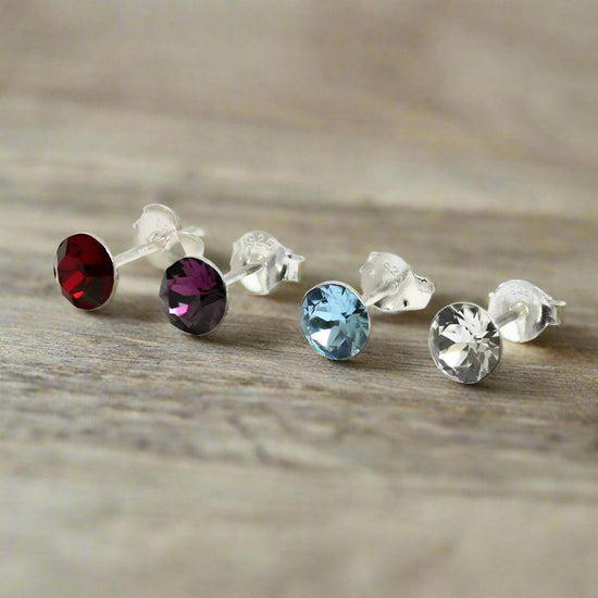 Birthstone Ear Stud - Elegant Jewellery for Birth Months - Crumble and Core