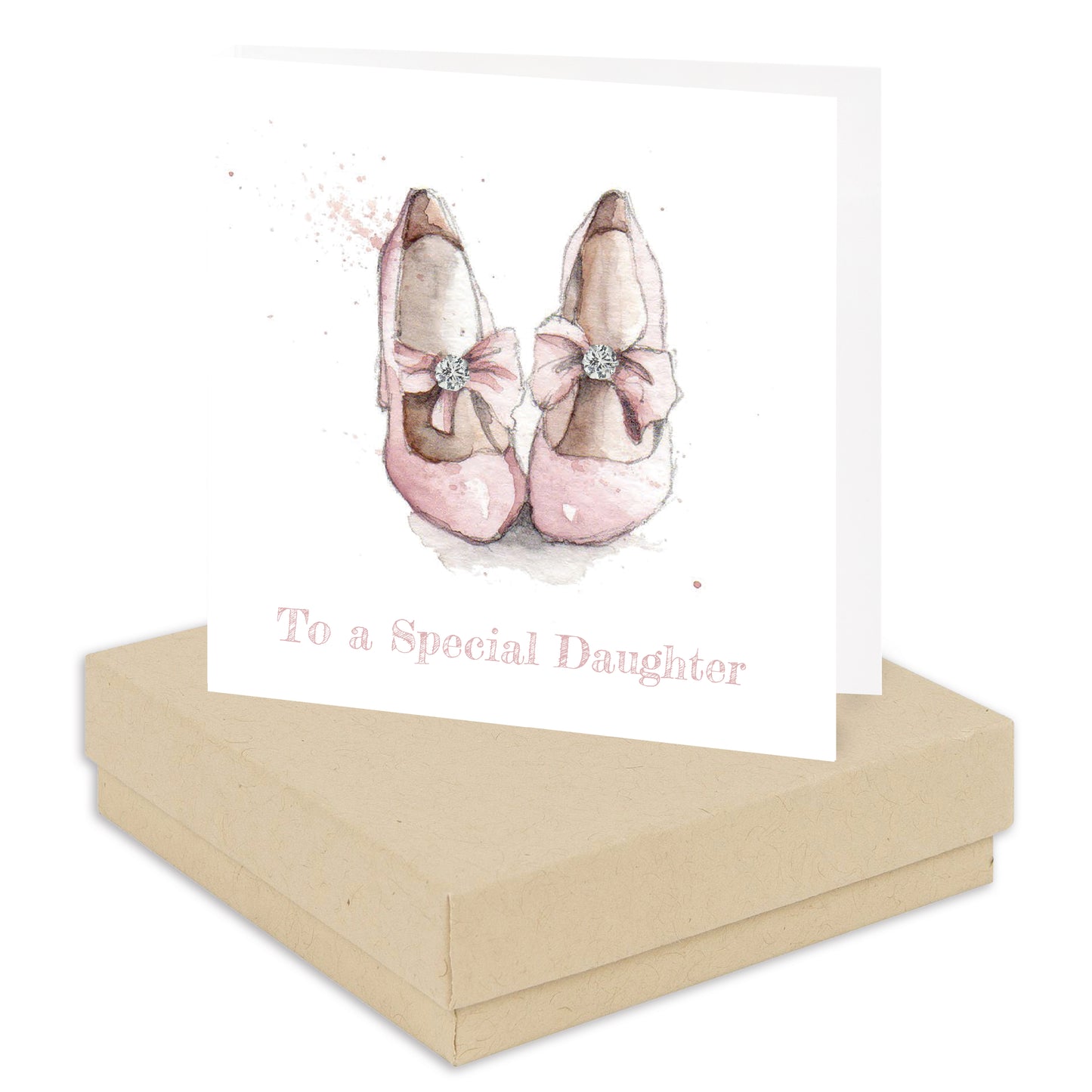 Sterling Silver Stud Earrings – Daughter Gift Set with Party Shoes & Gift Box