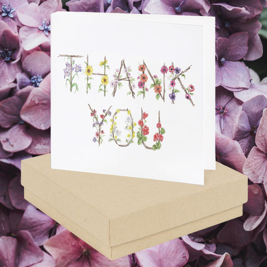 Sterling Silver Crystal Stud Earrings on Boxed Thank You Card - Elegant Gift - Crumble and Core