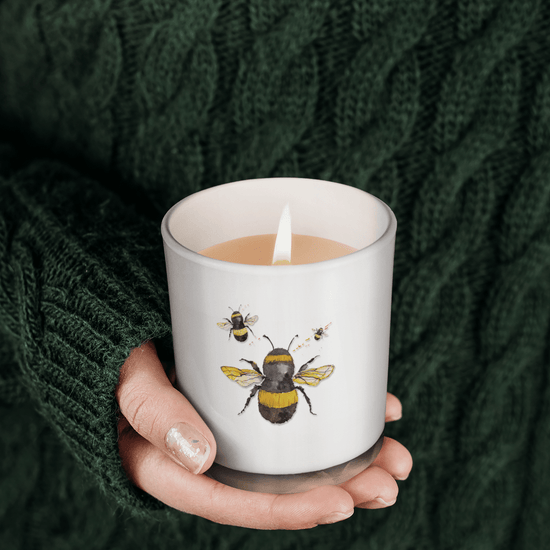 Bumble Bee Boxed Candle Card Handmade Set for Any Occasion - Crumble and Core